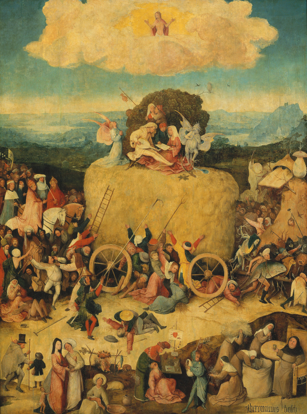 The Haywain in Detail Hieronymus Bosch